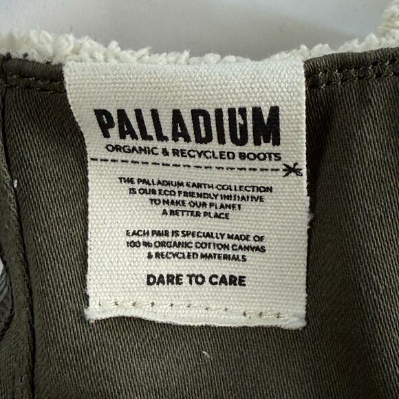 Palladium Unisex Adult Pampa Hi Combat Boots Olive Canvas Sz. M12 W13.5 main image 2